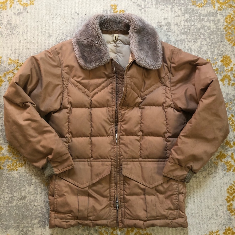 vintage 70’s goose down western ranch chore coat